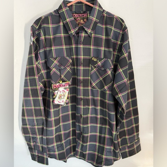 dixxon Men’s Long Sleeve punk rock museum Button Up Size 5XL - Picture 1 of 4